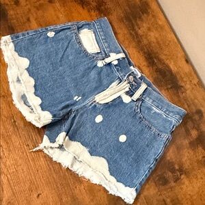Old Navy Bleached Denim Shorts Girls 14 EUC